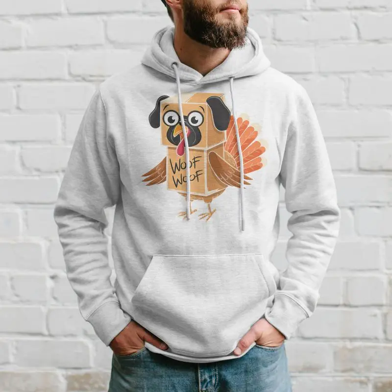 Turkey Fake Pug Disguise Dog Lovers Hoodie