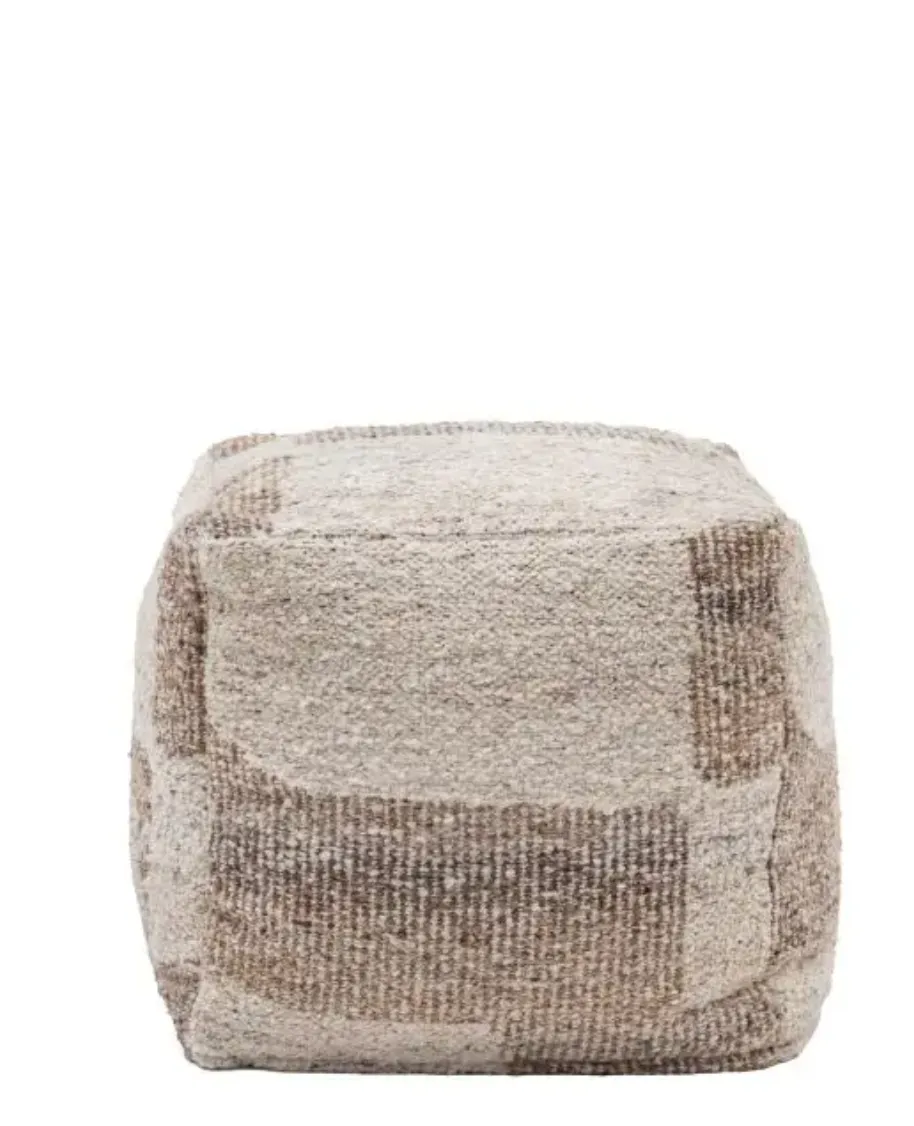 Refined Woven Pouf