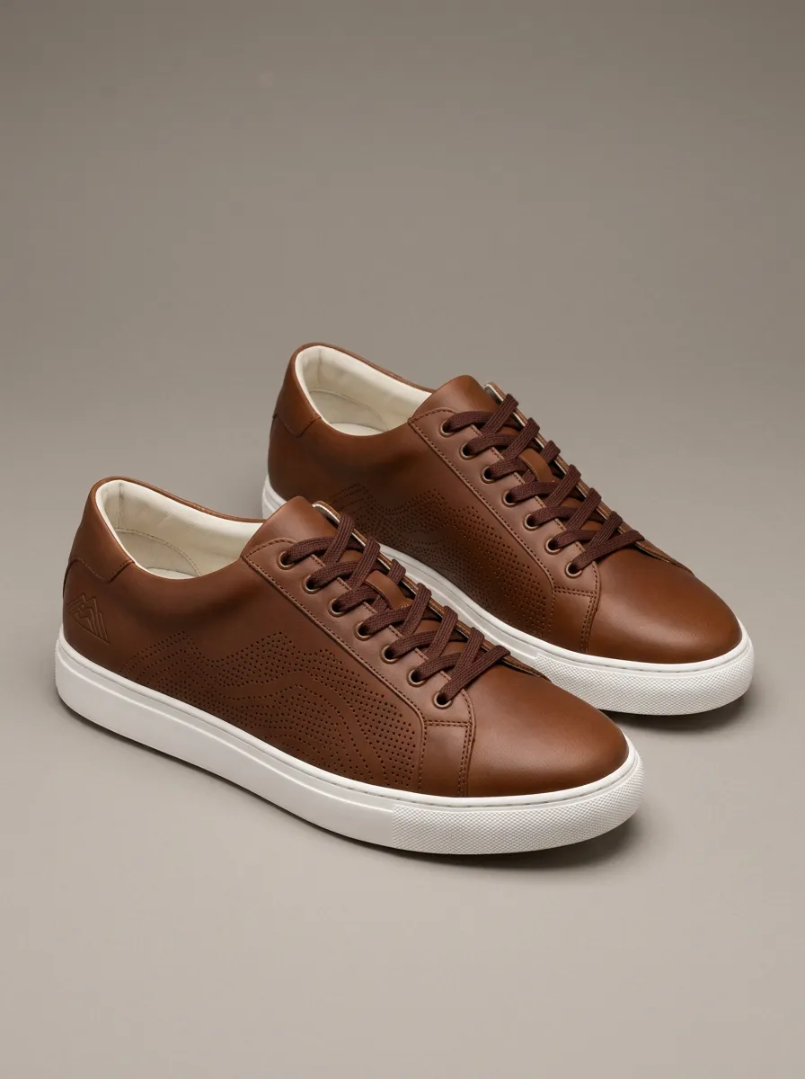 Men's Perforated Leather Minimalist Casual Shoes