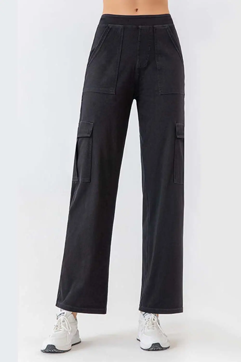 Button Fly Pocket Long Denim Jeans