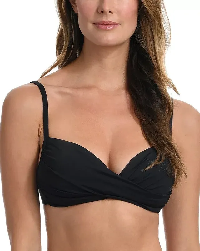 Sweetheart Wrap Front Molded Cup Bikini Top