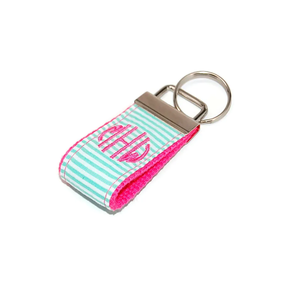Casual Seersucker Vintage Inspired Keychain