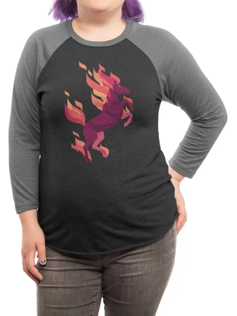 Flame Horse Art Print T-Shirt