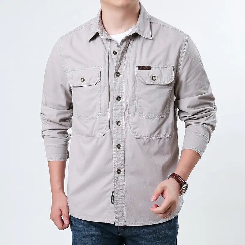 Men's Practical Utility Shirt With Chest Pockets