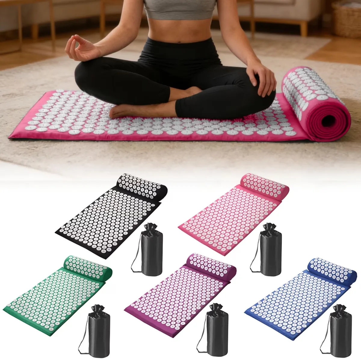 Yoga Acupressure Mat Set