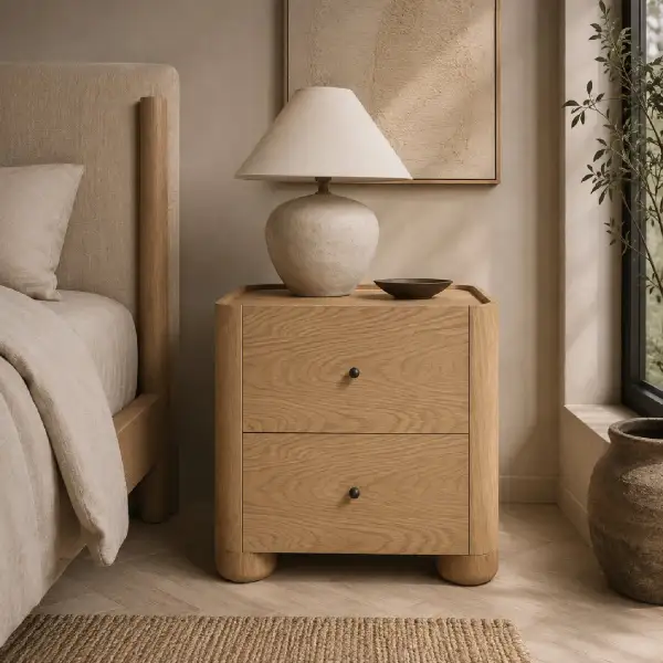 Solid Oak Drawer Nightstand