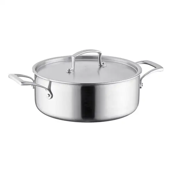 Compact Tri Ply Stainless Steel Stock Pot with Cover