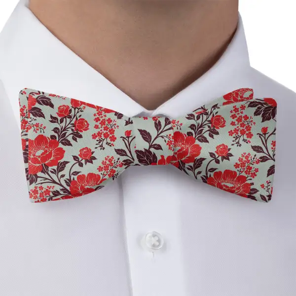 Estate Garden Floral Motif Bow Tie