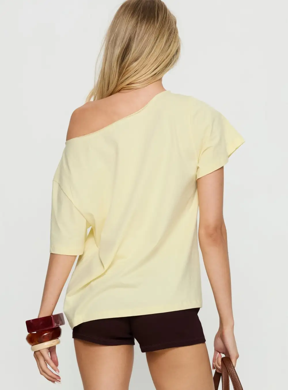 Tropical Islands Off Shoulder Graphic Tee