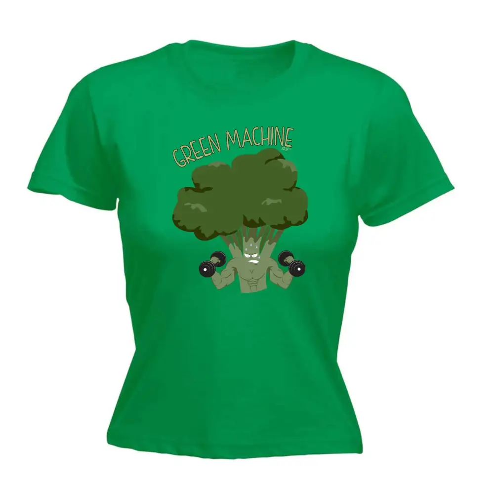 Green Workout Graphic Fitted Tee
