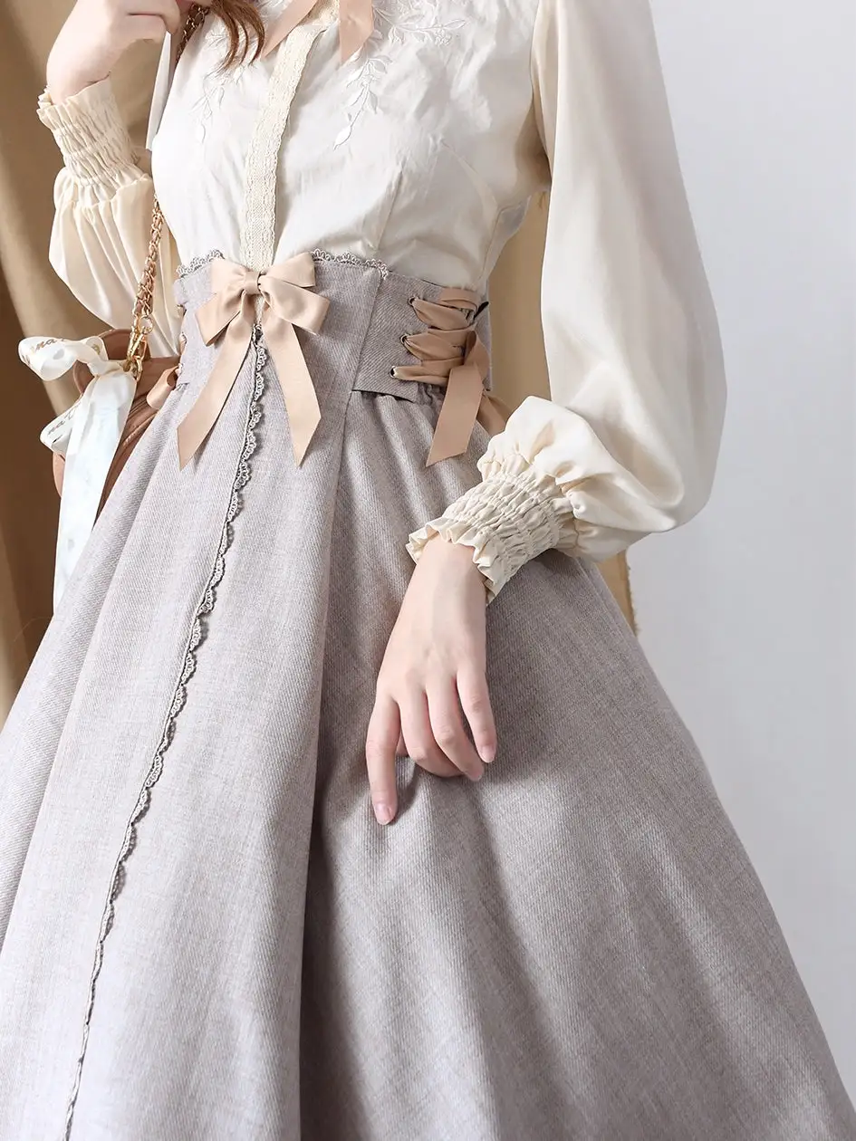 Easy Casual Lace Up Corset Skirt