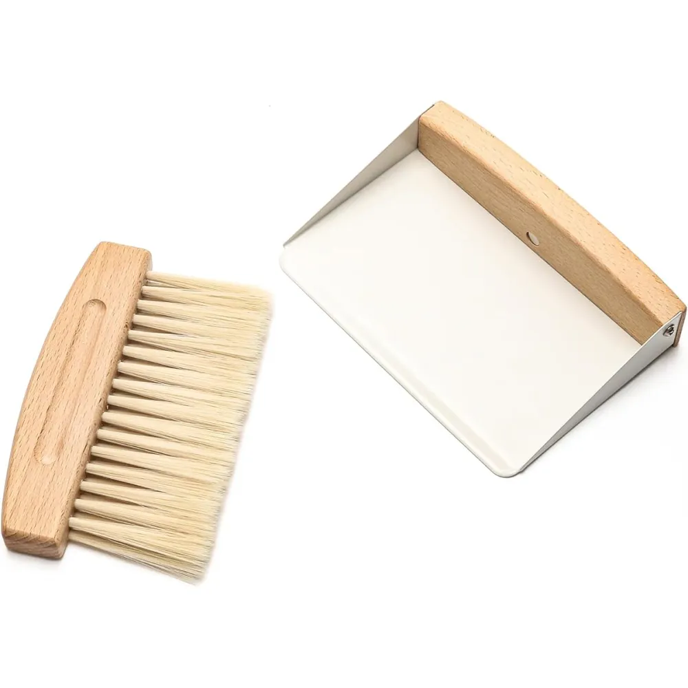 Wooden Mini Dustpan and Brush Set