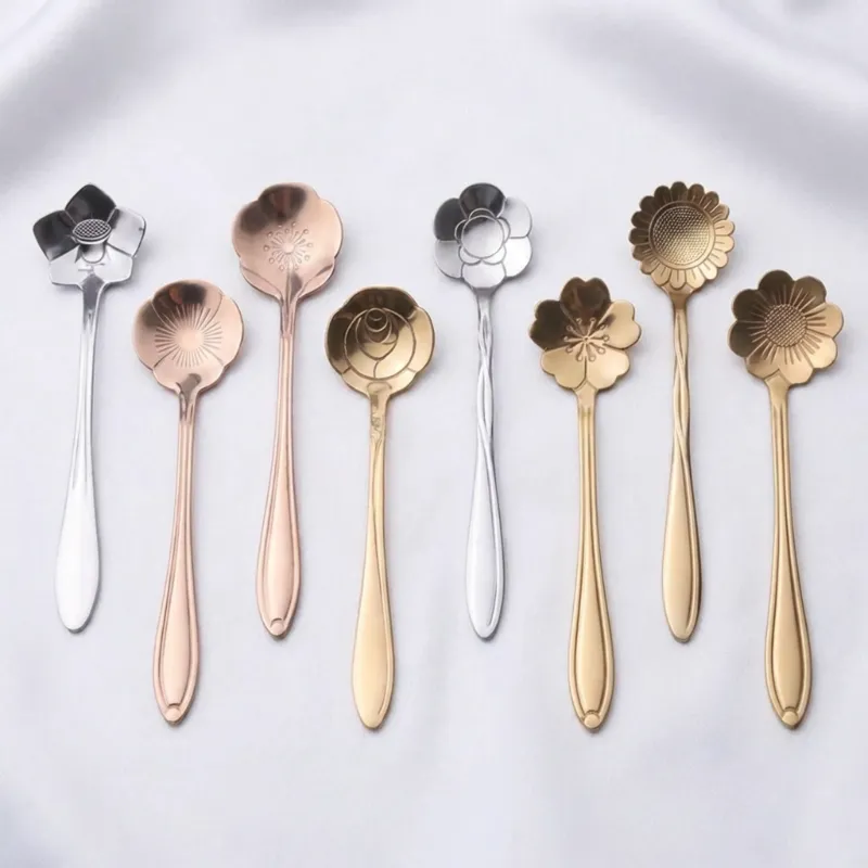 Stainless Steel Flower Spoons