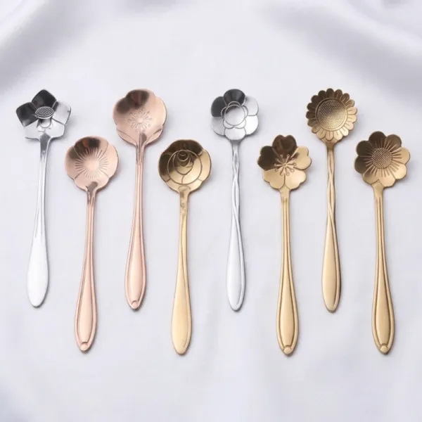 Stainless Steel Flower Spoons