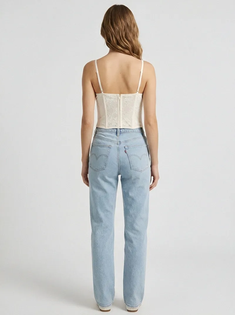 Floral Vintage-Inspired Women's Corset Top