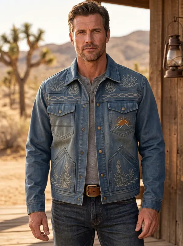 High Plains Cactus Desert Mountain Western Classic Men's Western Jacket