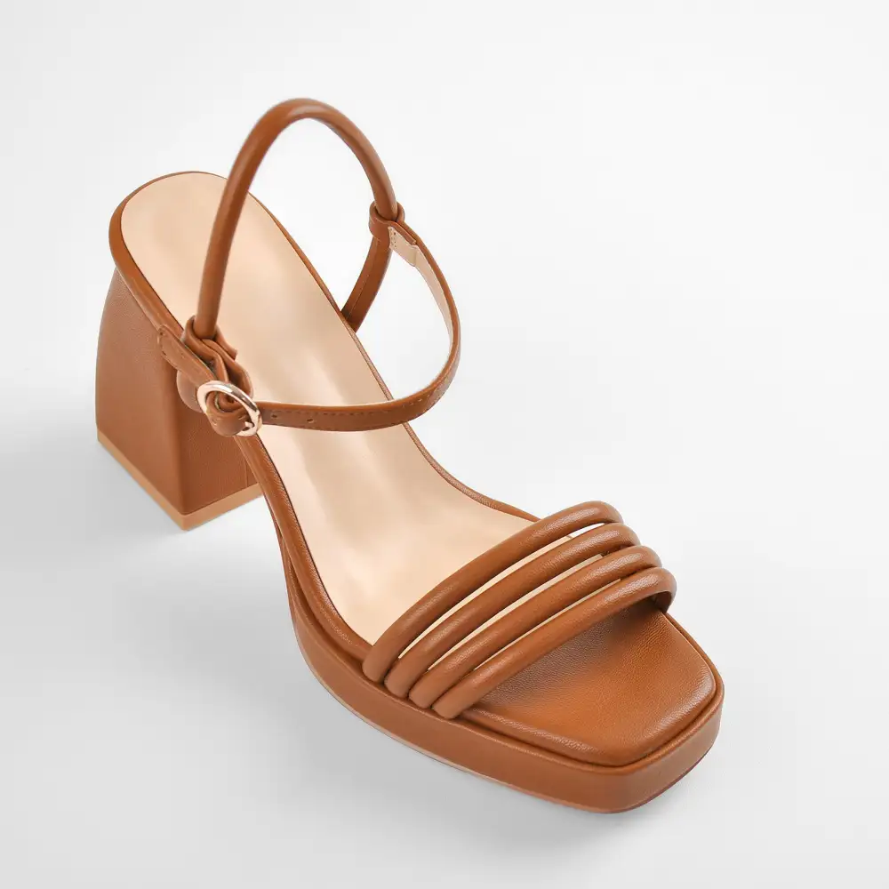 Platform Design Heel Ankle Strap Sandals