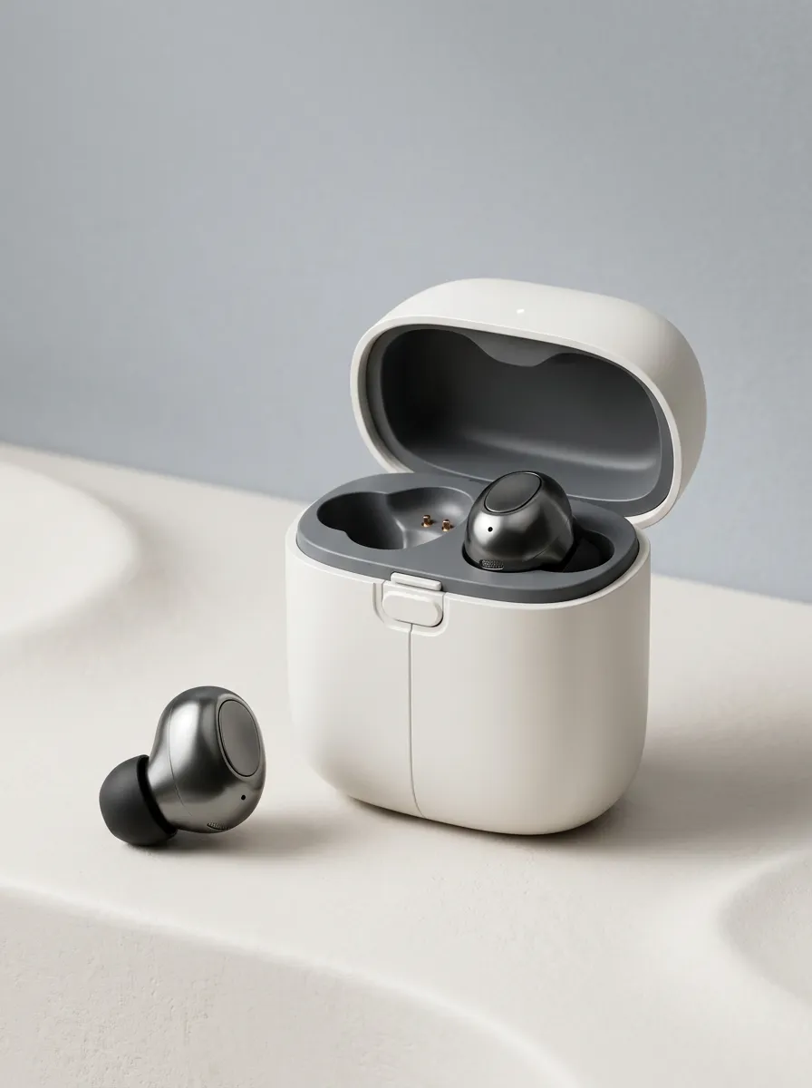 Minimalist Metallic Wireless Earbuds
