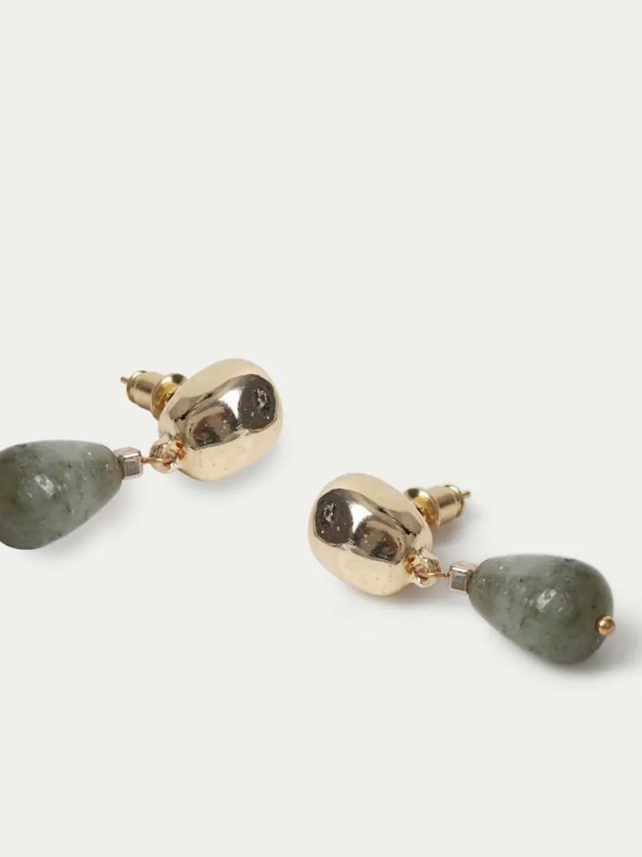 Green Drop Earrings