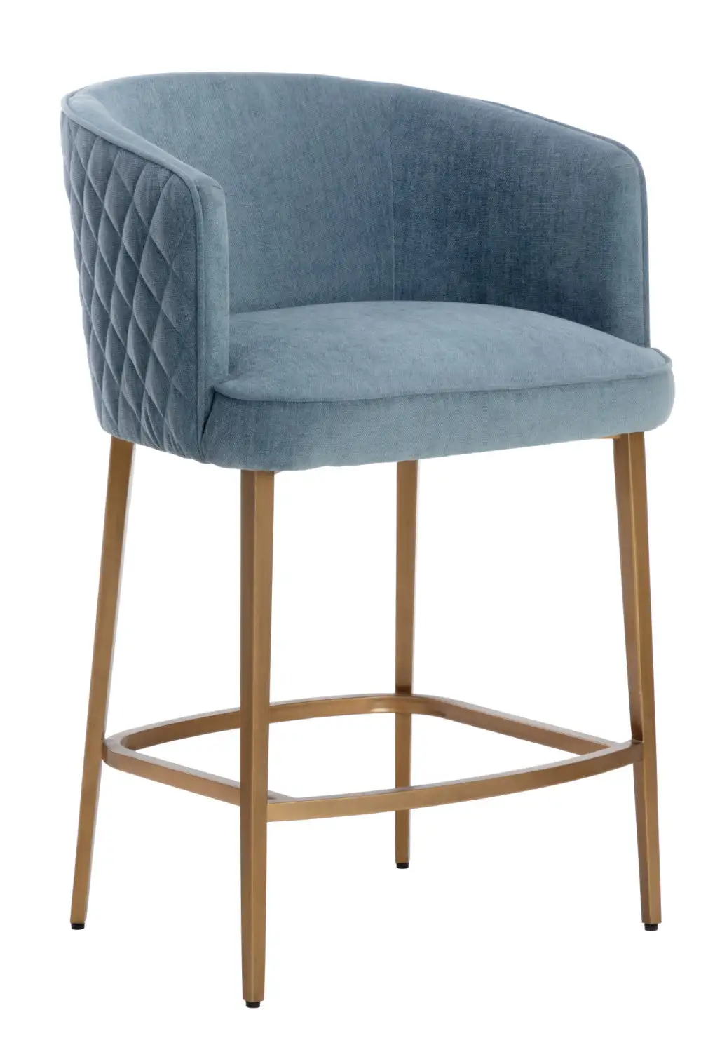 Diamond-Stitched Counter Stool