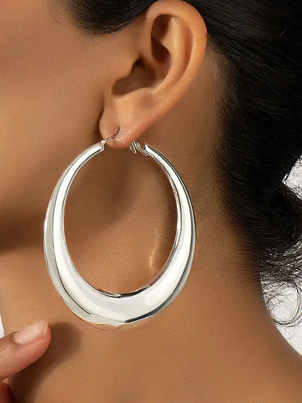 Curved Statement Accent Earrings