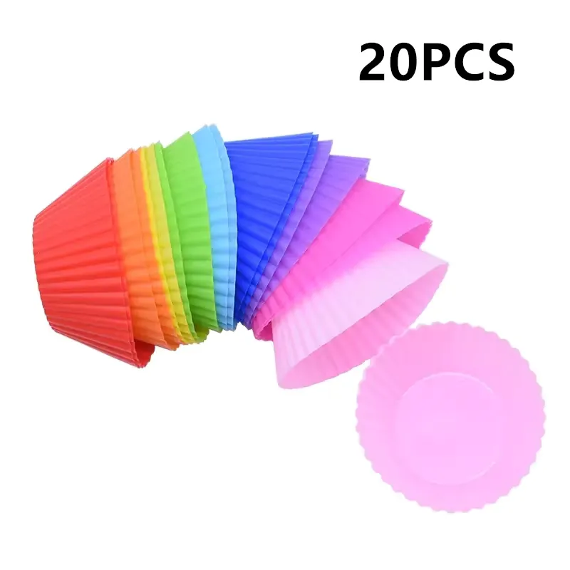 Mold Round Heart Shape Muffin Cupcake Baking Molds