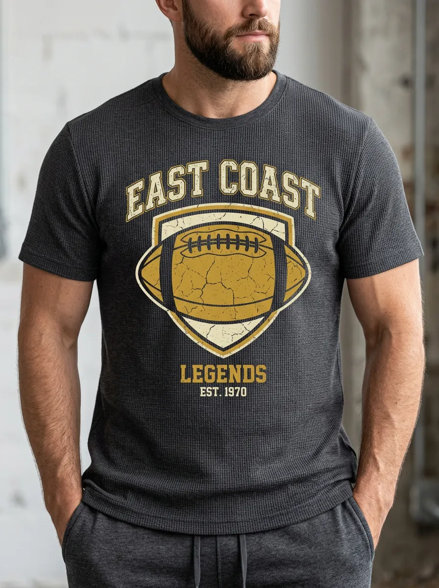 Men's East Coast Football Legends Shield Printed T-shirt