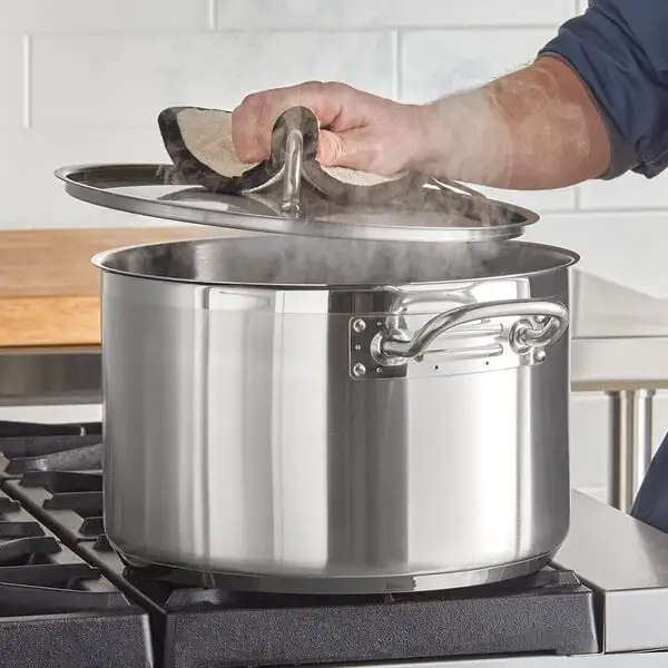 Low-Profile Stainless Steel Aluminum Clad Sauce Pot with Cover