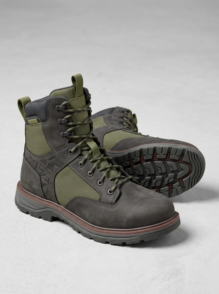 Unisex Tactical Outdoor Geometric Print Work Boots