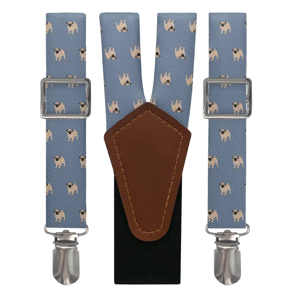 Pug Dog Theme Suspenders