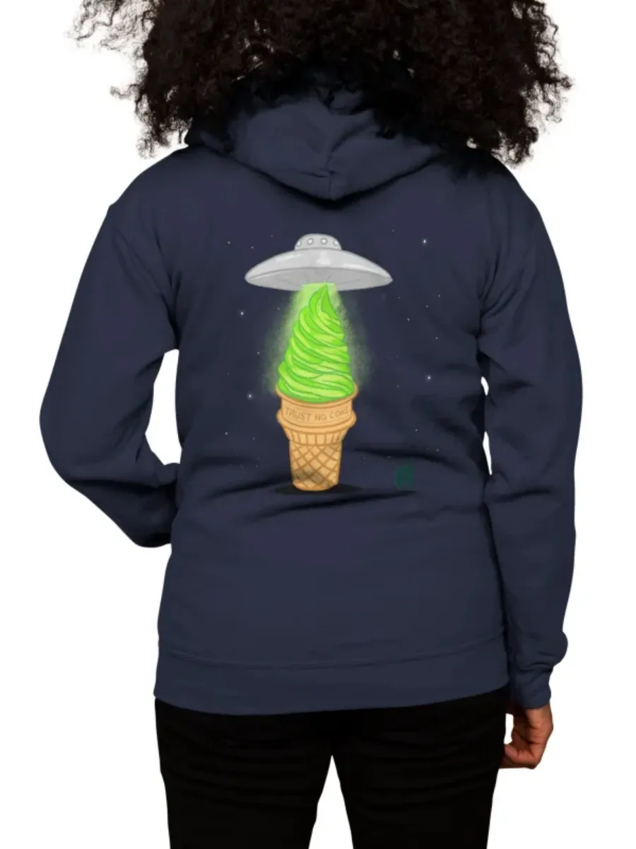 UFO Ice Cream Print Hoodie