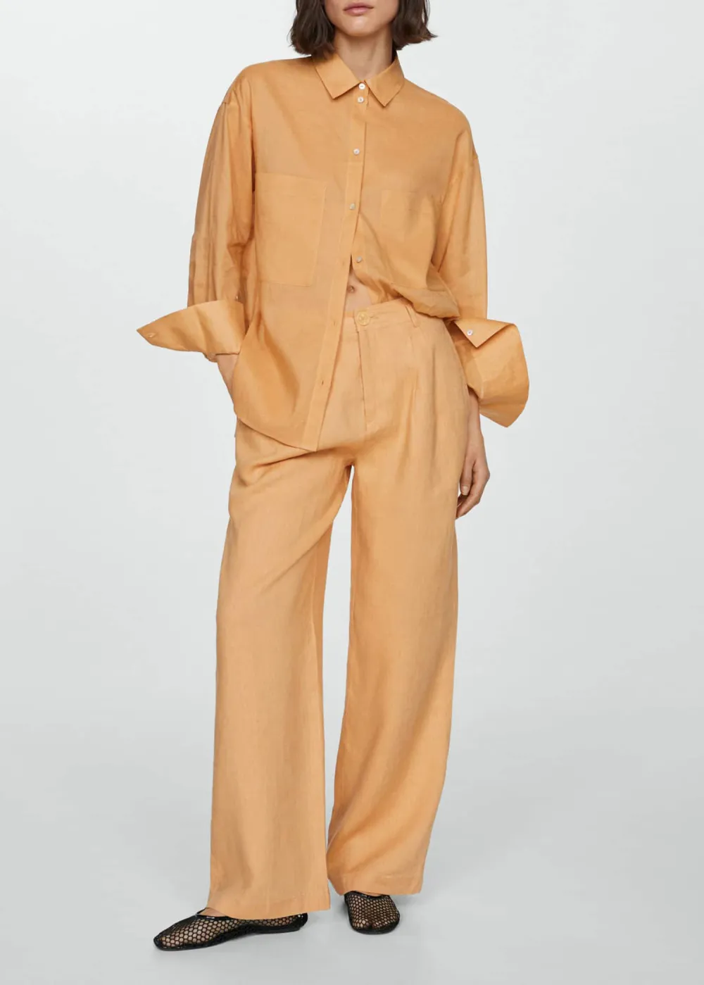 Linen Wideleg Pants