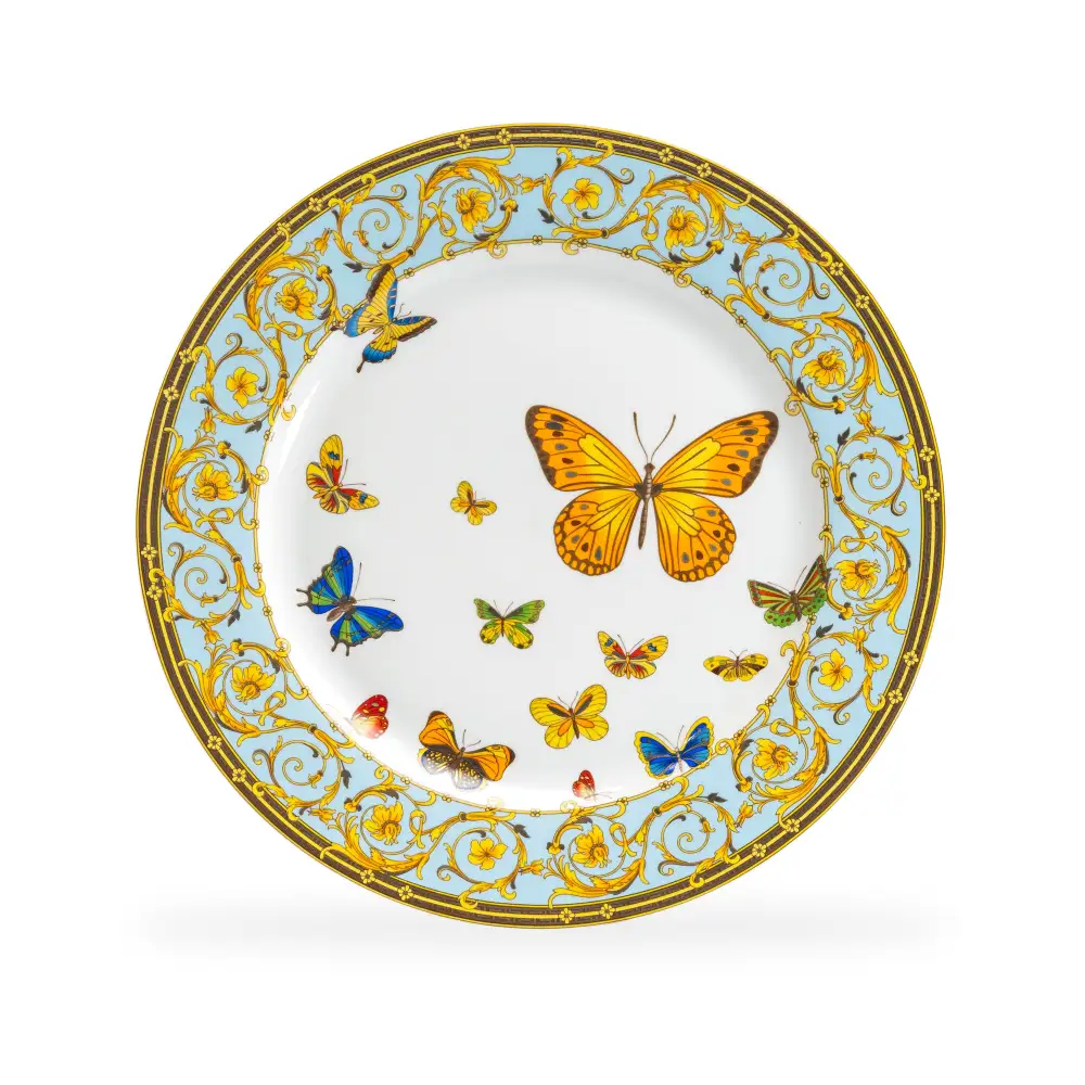 Butterflies Ornament Porcelain Dinner Plate
