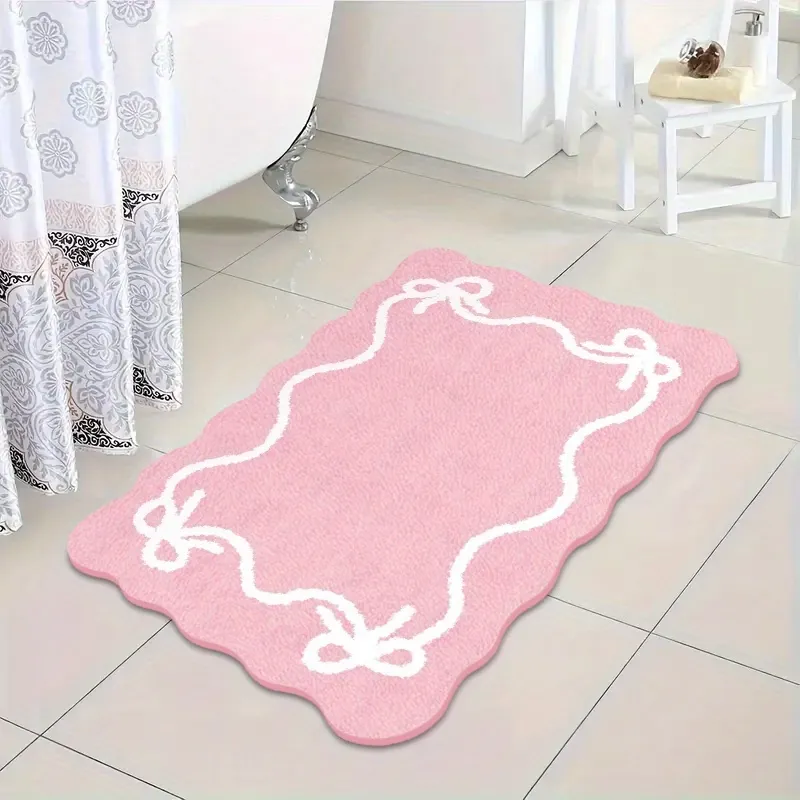 Non-Slip Bow Bath Rug
