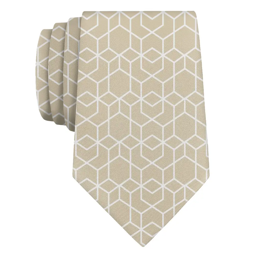 Polished Geometric Pattern Necktie