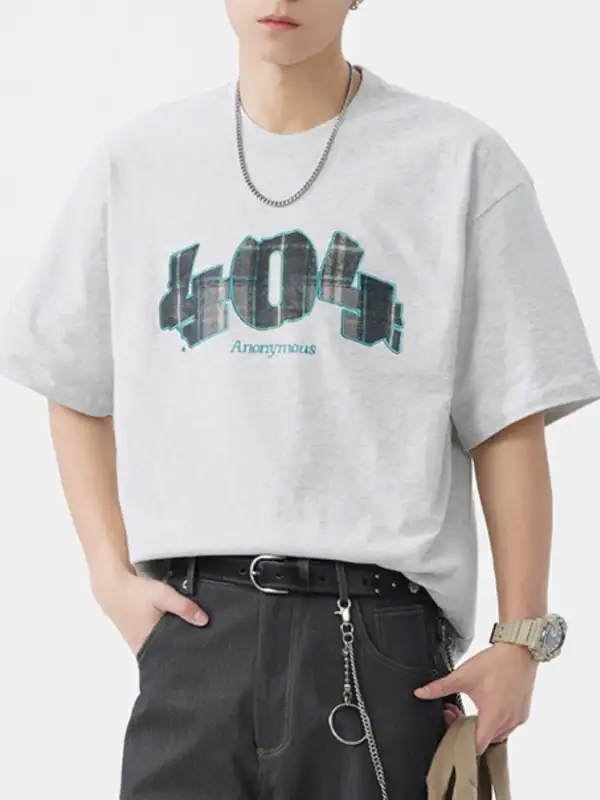 Woven Crew Neck Half Sleeve Tee