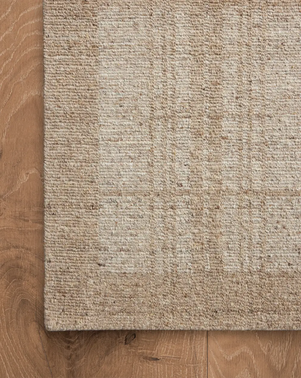 Textural Hand-Loomed Wool-Cotton Area Rug