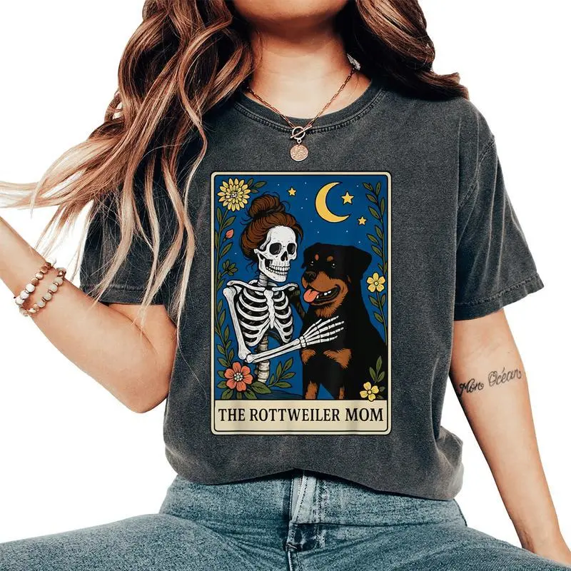 The Rottweiler Mom Tarot Card Women's Oversized Comfort T-Shirt