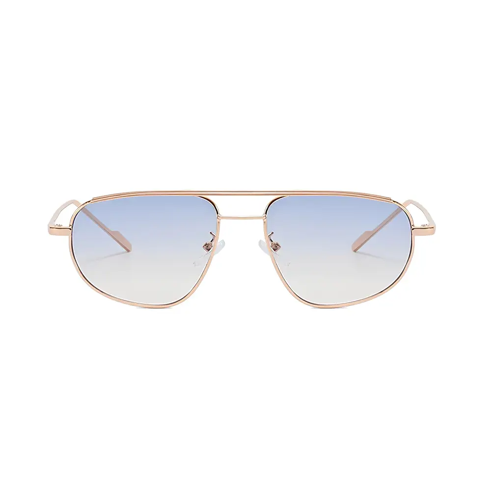 Polished Square Oversized Gradient Lens UV Protective Fashion Sunglasses