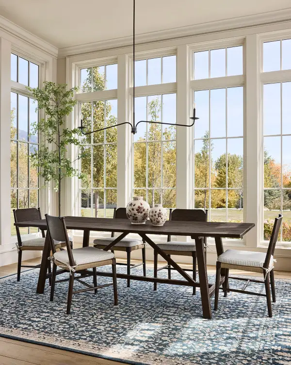 Layered Hand-Knotted Wool Area Rug