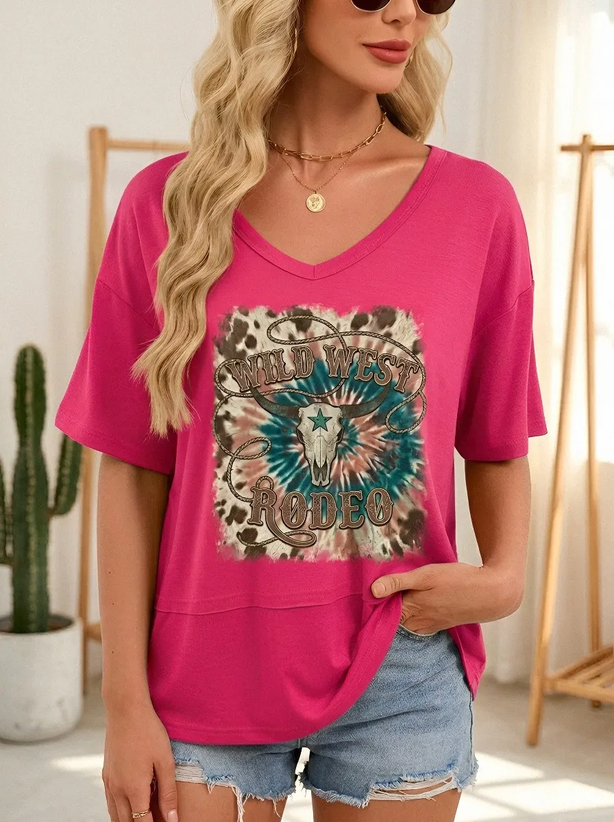 Western Rodeo Cow T-Shirt Classic