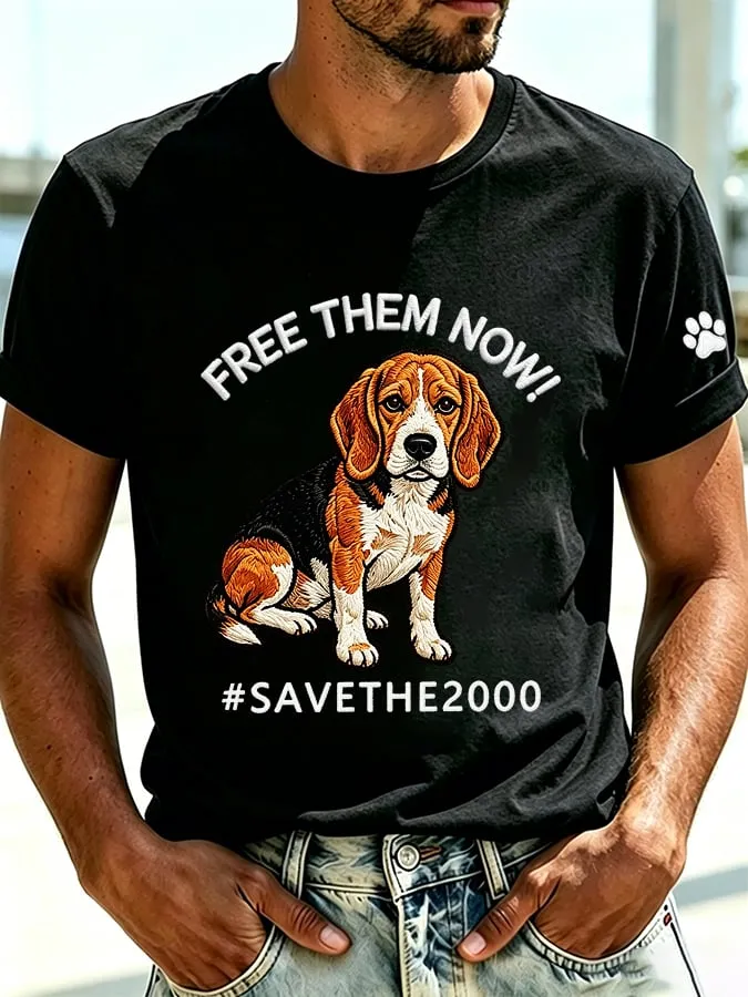 Men's Free Them Now! #Savethe2000 Printed Art Printed Print Top