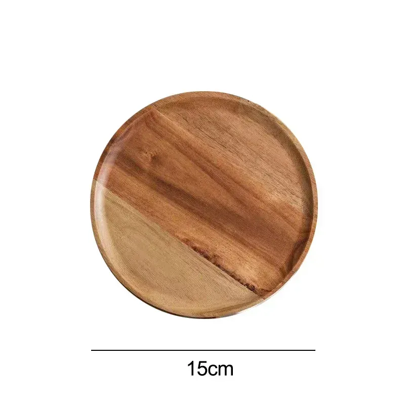 Food-Safe Multi-Purpose Wooden Round Tray