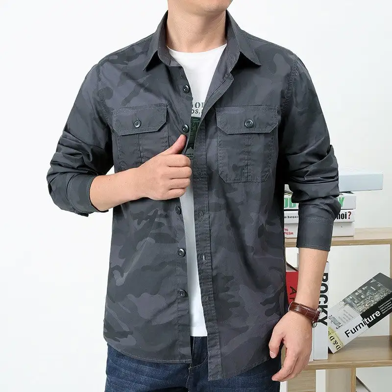 Men's Fashion Camouflage Long-Sleeve Shirt