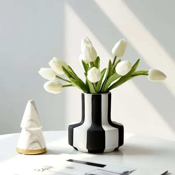 Modern Striped Decor Vase