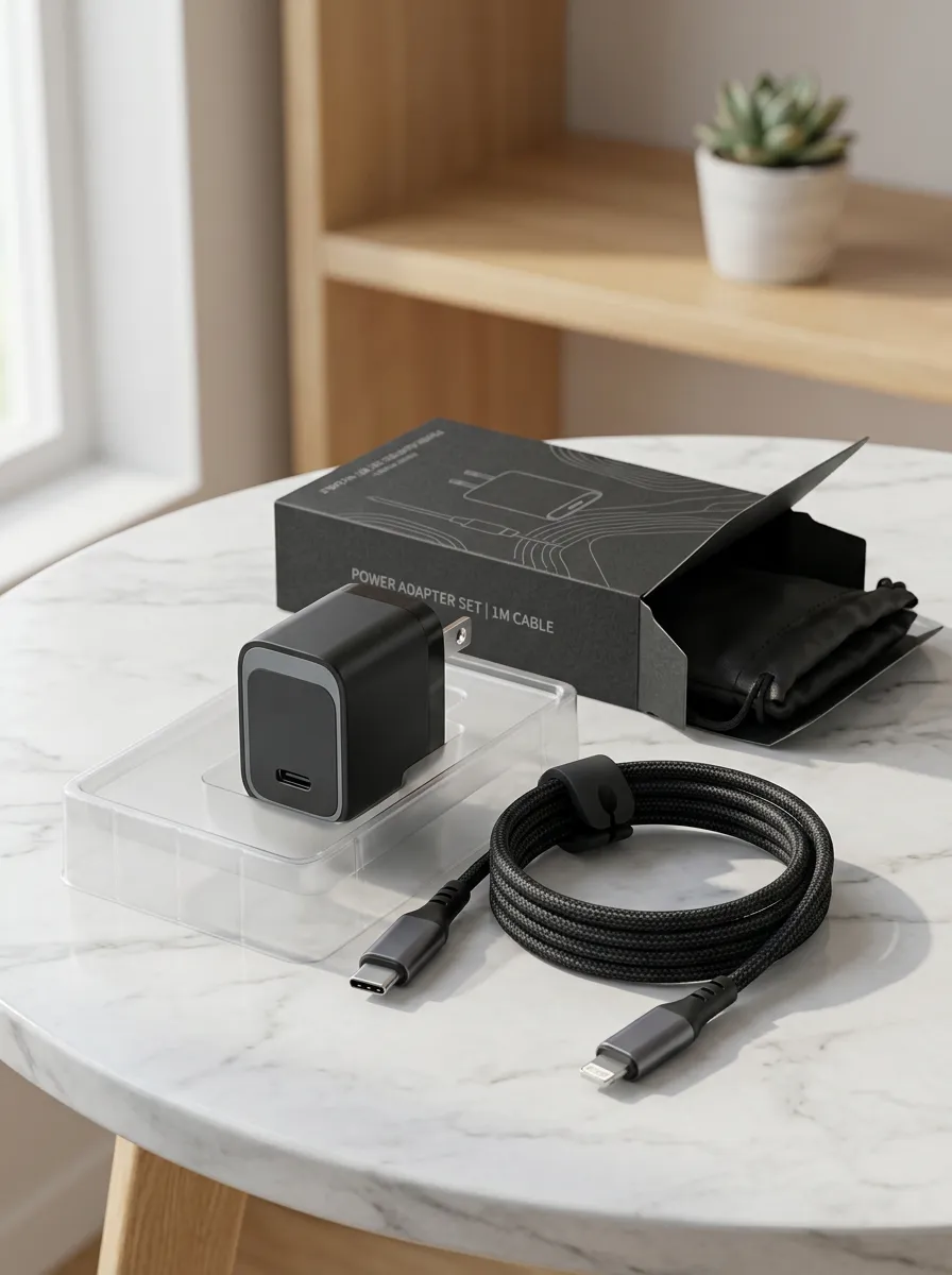Black Charger and Cable Set