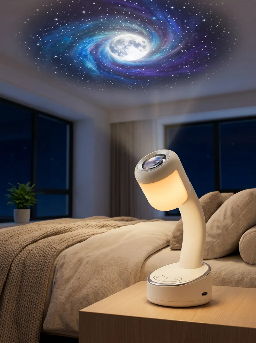 Lunar Galaxy Moon Star Projector Night Light