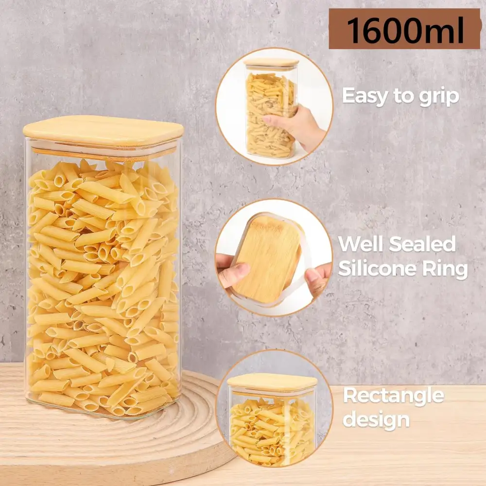 Checked Glass Double Kitchen Storage Organizer