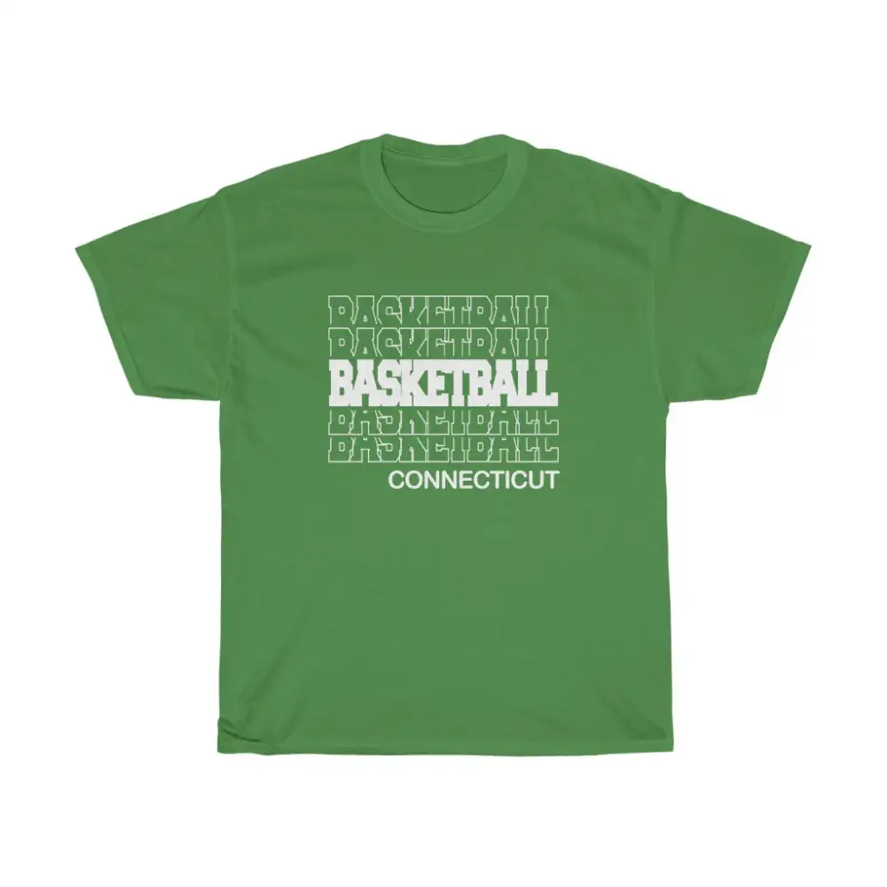 Basketball Connecticut in Modern Stacked Lettering