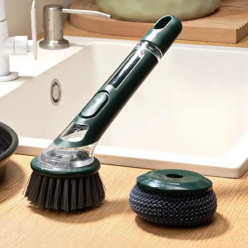 The Extended Handle Makes The Dishwashing Brush Convenient